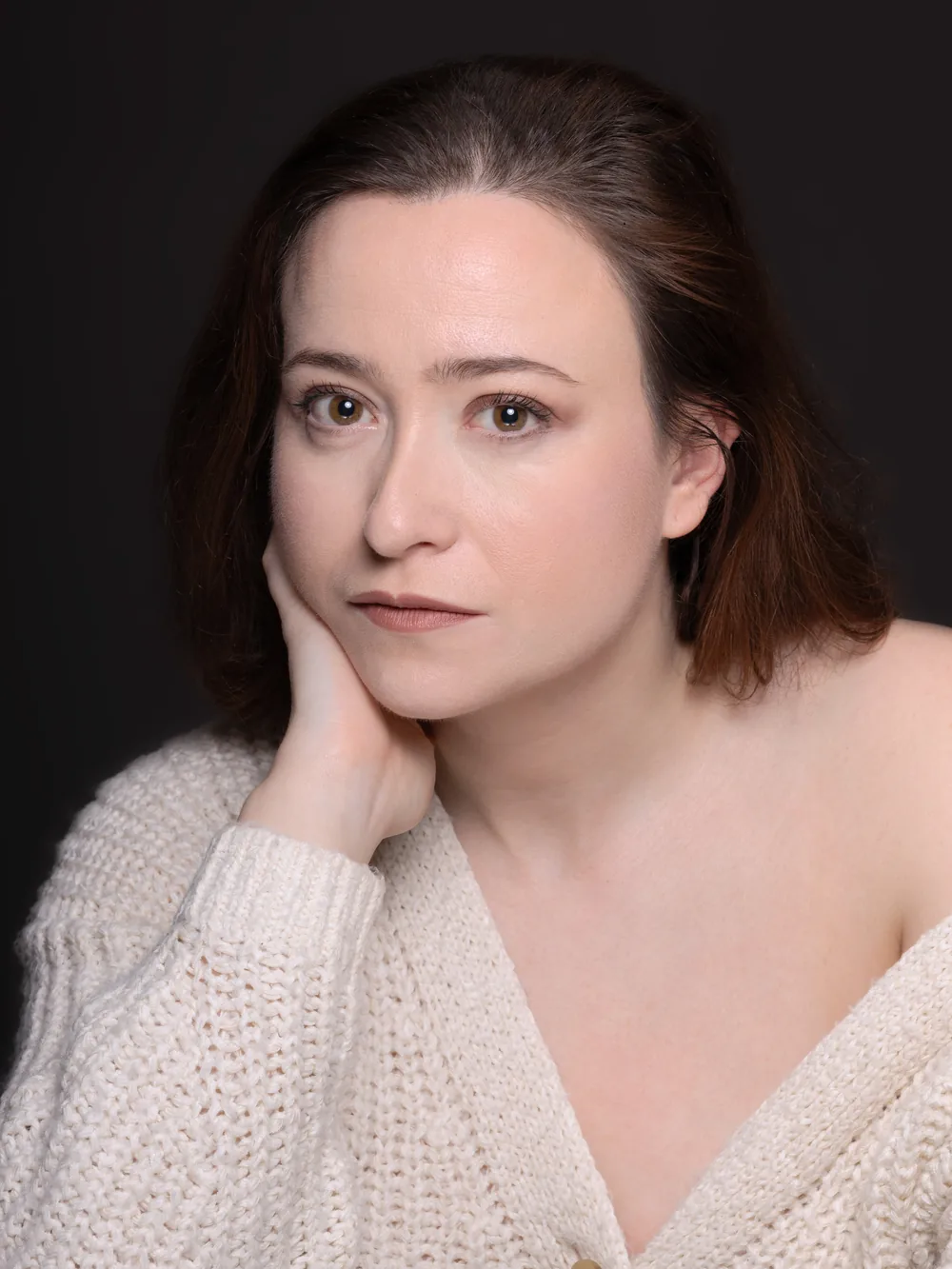 Le même portrait après retouche naturelle — Studio S, Montesson
